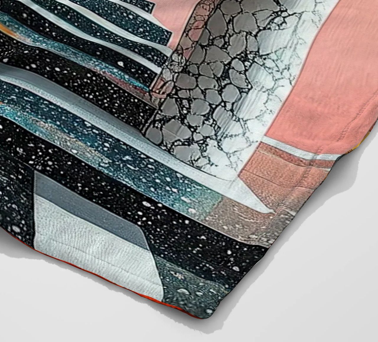Surrealism Architecture Design Geometry fleece blanket by Nikis Art Studio