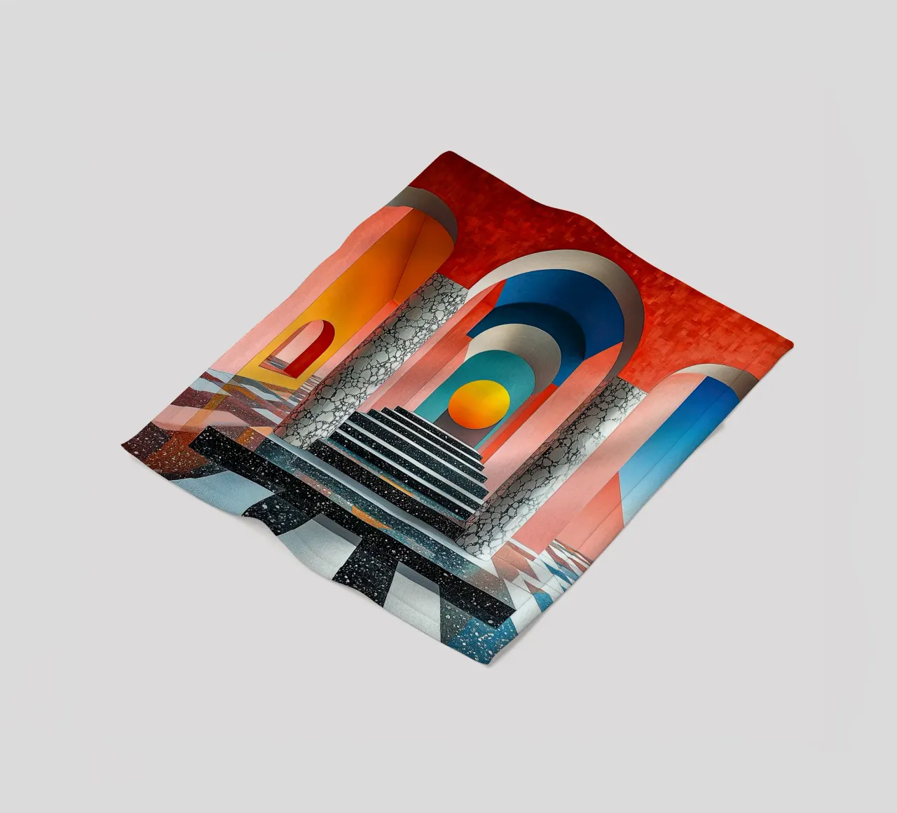 Surrealisme Architectuur Ontwerp Meetkunde fleecedeken van Nikis Art Studio