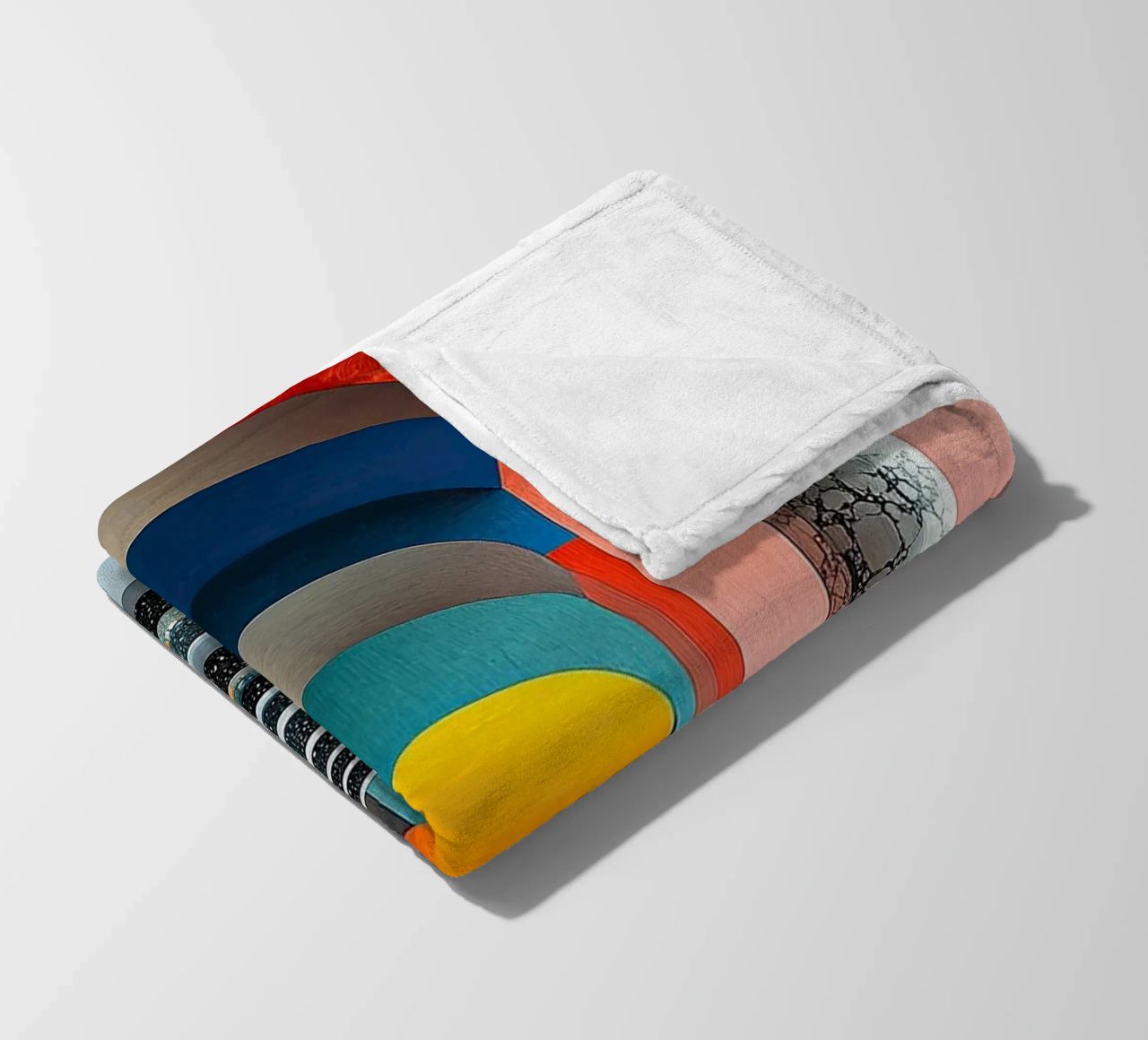 Surrealism Architecture Design Geometry fleece blanket by Nikis Art Studio