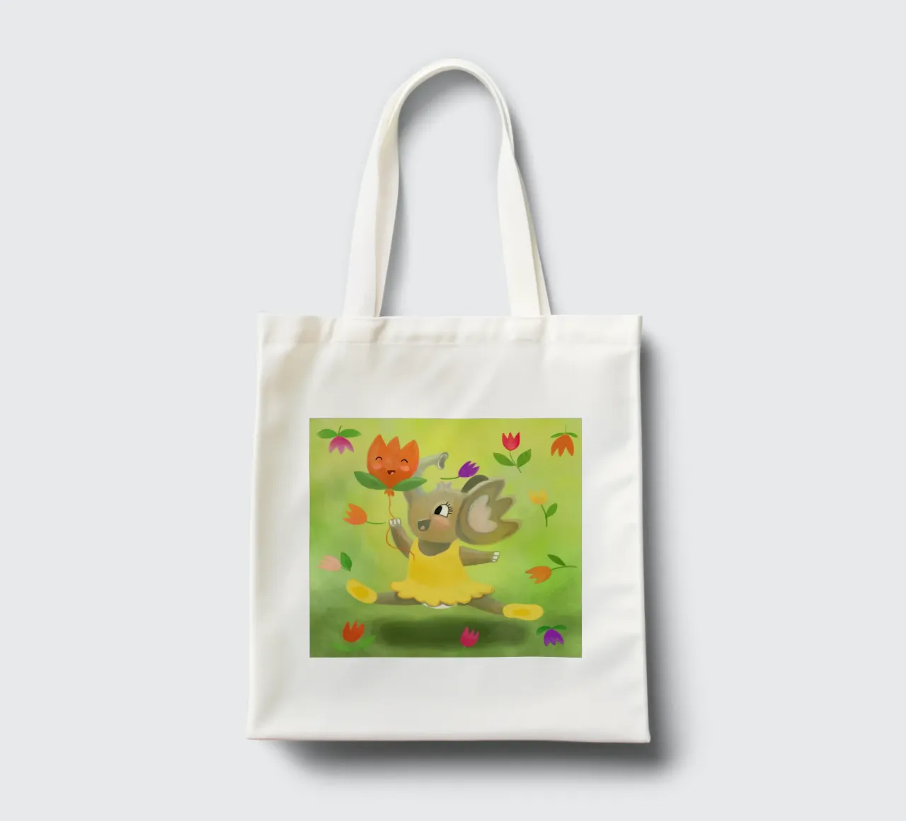 Fröhlicher Elefant - Spring Vibes borsa in juta da Honigbrombeere