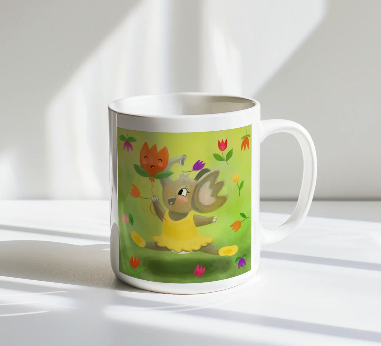 Fröhlicher Elefant - Spring Vibes tazza in ceramica da Honigbrombeere