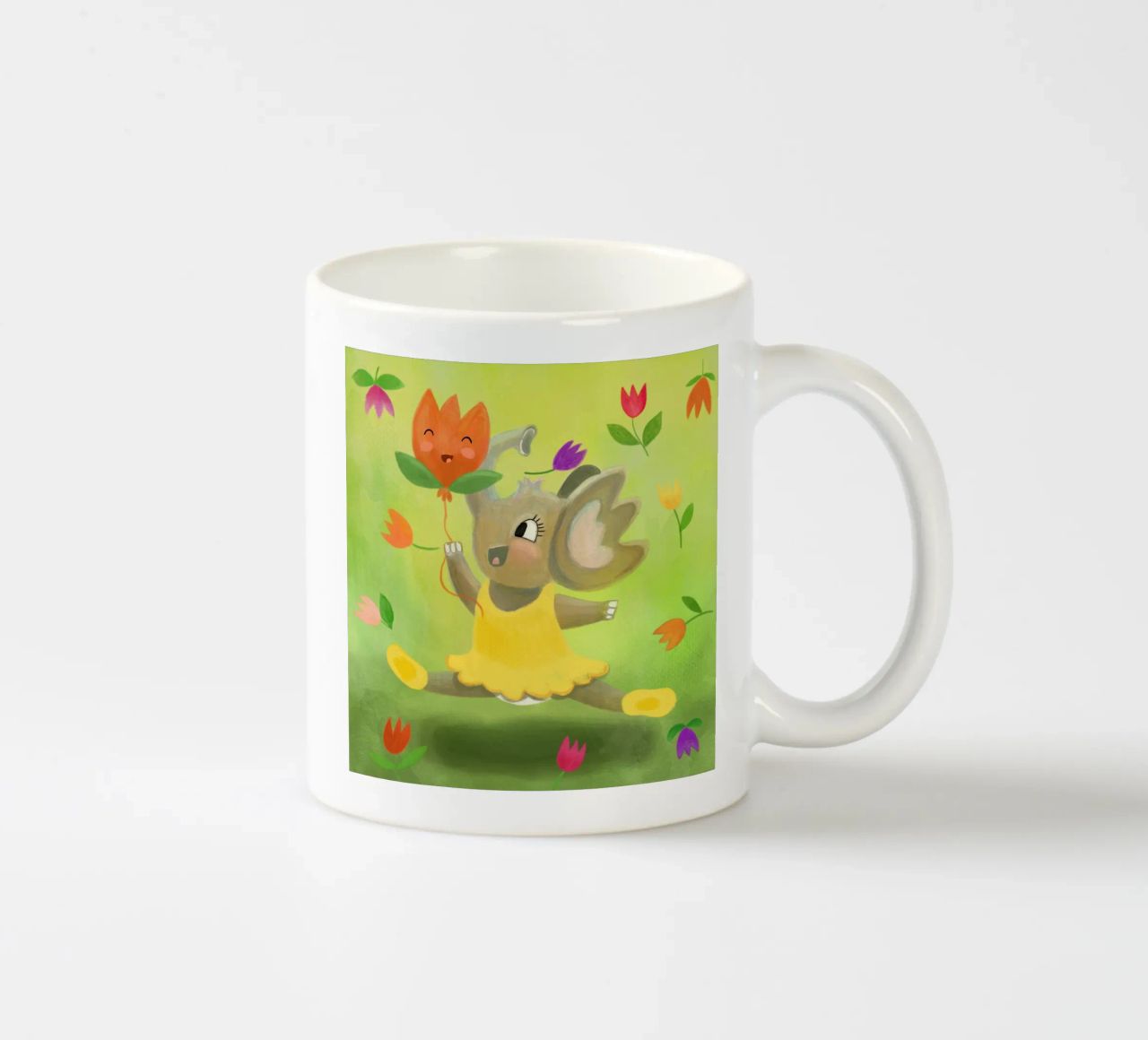 Fröhlicher Elefant - Spring Vibes tazza in ceramica da Honigbrombeere
