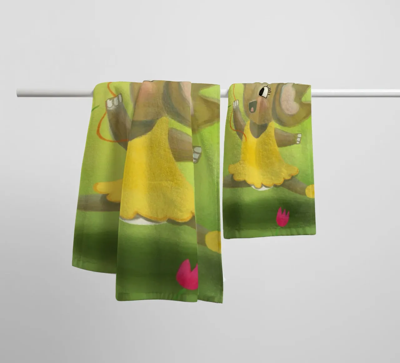 Fröhlicher Elefant - Spring Vibes asciugamano da bagno da Honigbrombeere