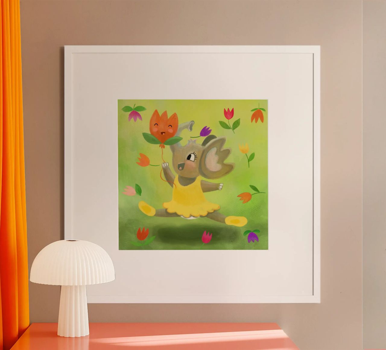 Fröhlicher Elefant - Spring Vibes poster da Honigbrombeere