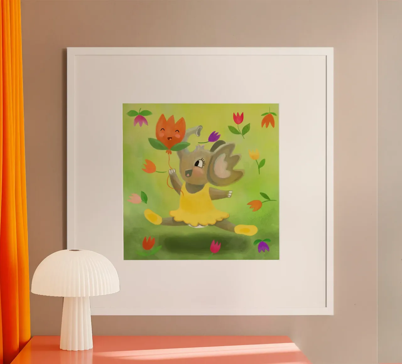 Fröhlicher Elefant - Spring Vibes poster da Honigbrombeere