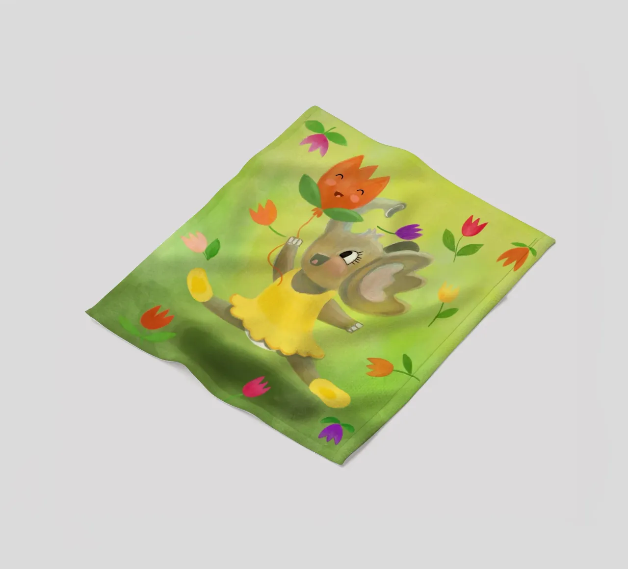 Fröhlicher Elefant - Spring Vibes coperta in pile da Honigbrombeere
