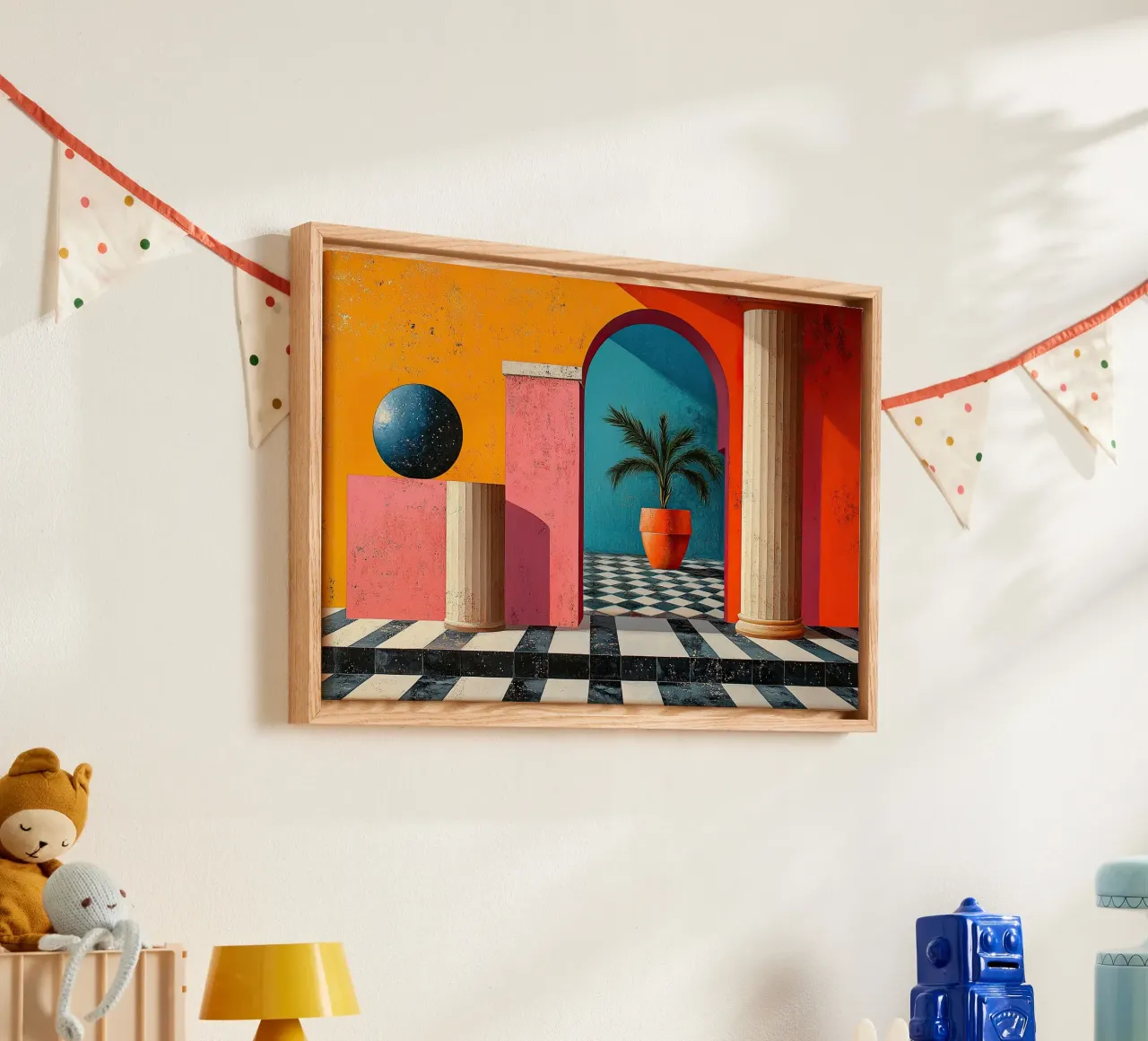 Surrealism Architecture Design Geometry canvas by Nikis Art Studio