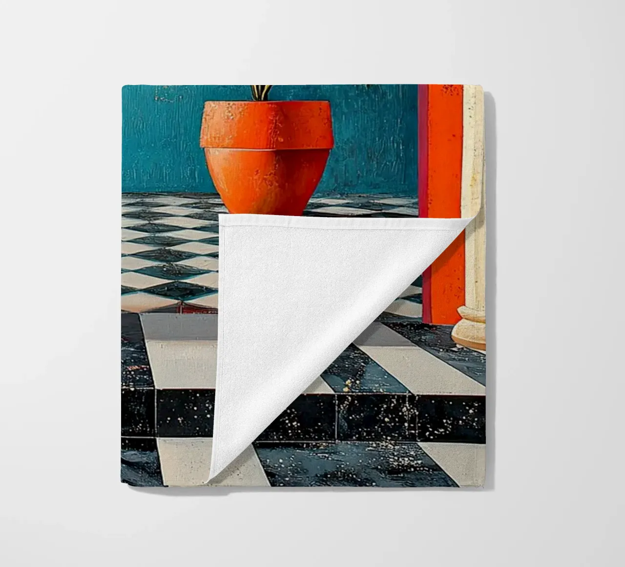 Surrealism Architecture Design Geometry beach towel by Nikis Art Studio