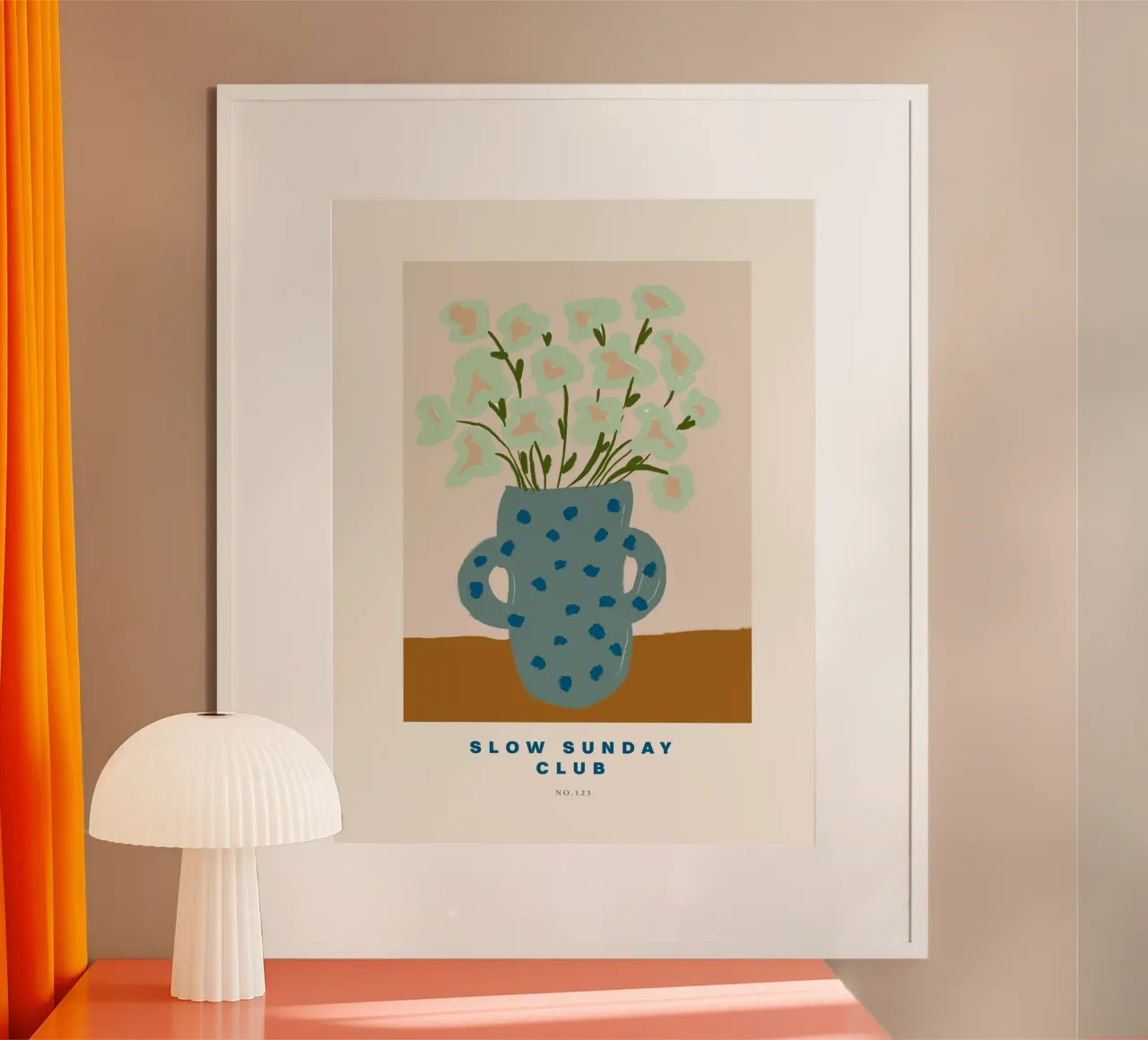 Slow Sunday Club poster con telaio in plastica da treechild