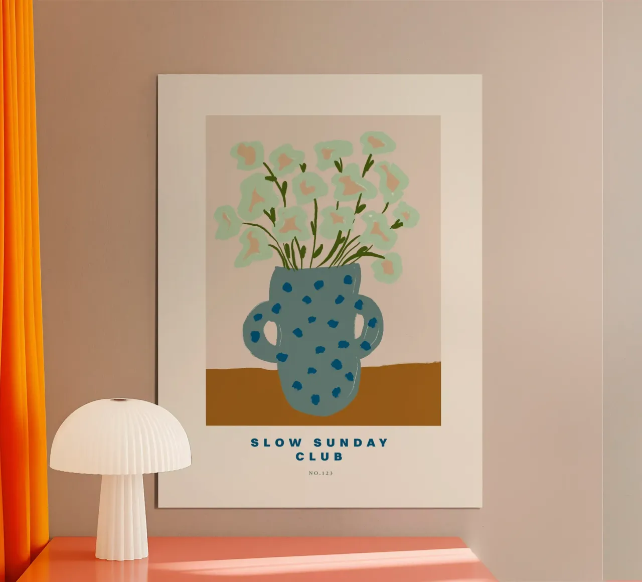 Slow Sunday Club poster con telaio in plastica da treechild