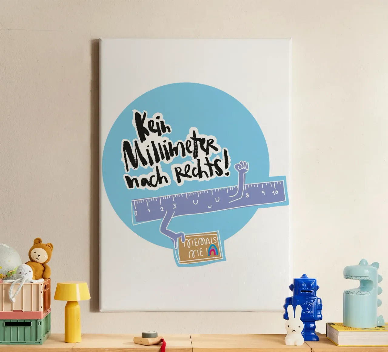Kein Millimeter nach rechts tela con Cornice a cassetta da Brushmeetspaper