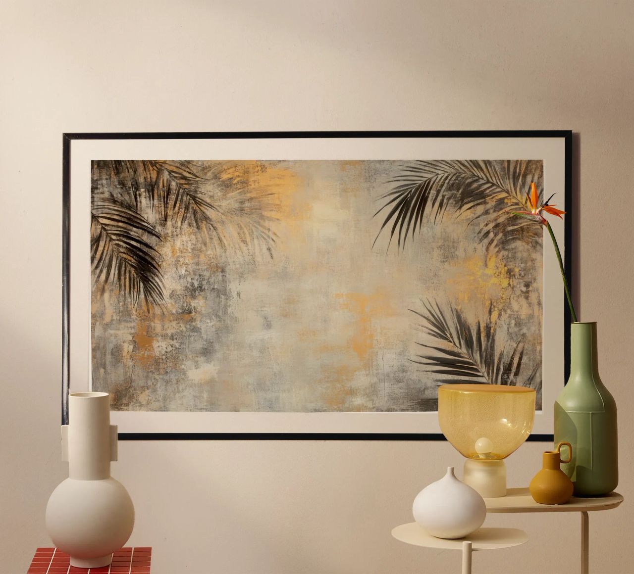 Elégante sérénité palmée poster de Modern Muse