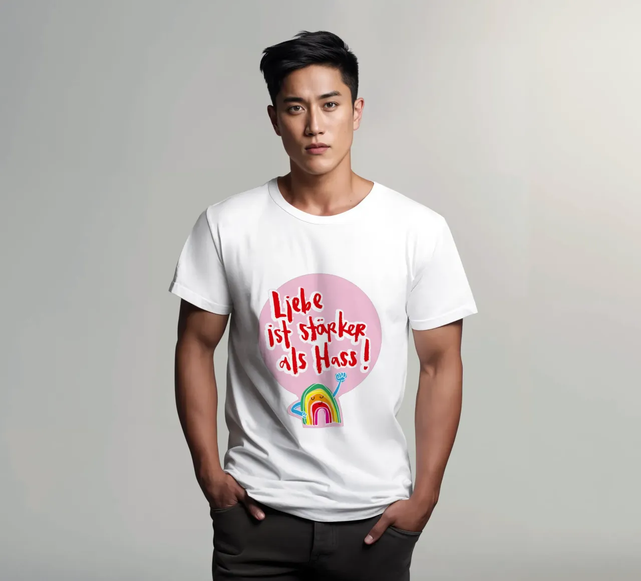 Mutiger Regenbogen t-shirt da Brushmeetspaper