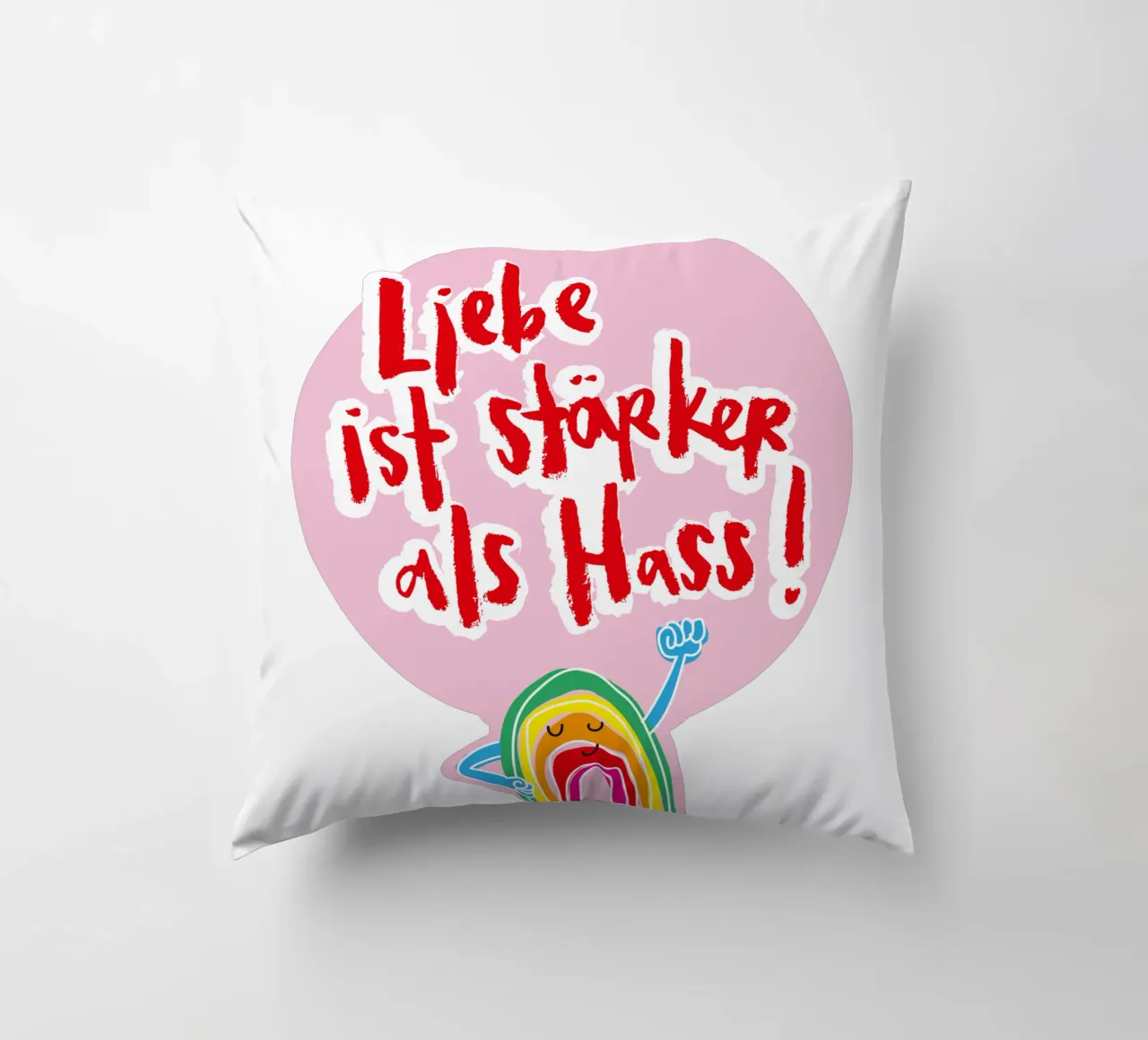 Mutiger Regenbogen cuscino da Brushmeetspaper