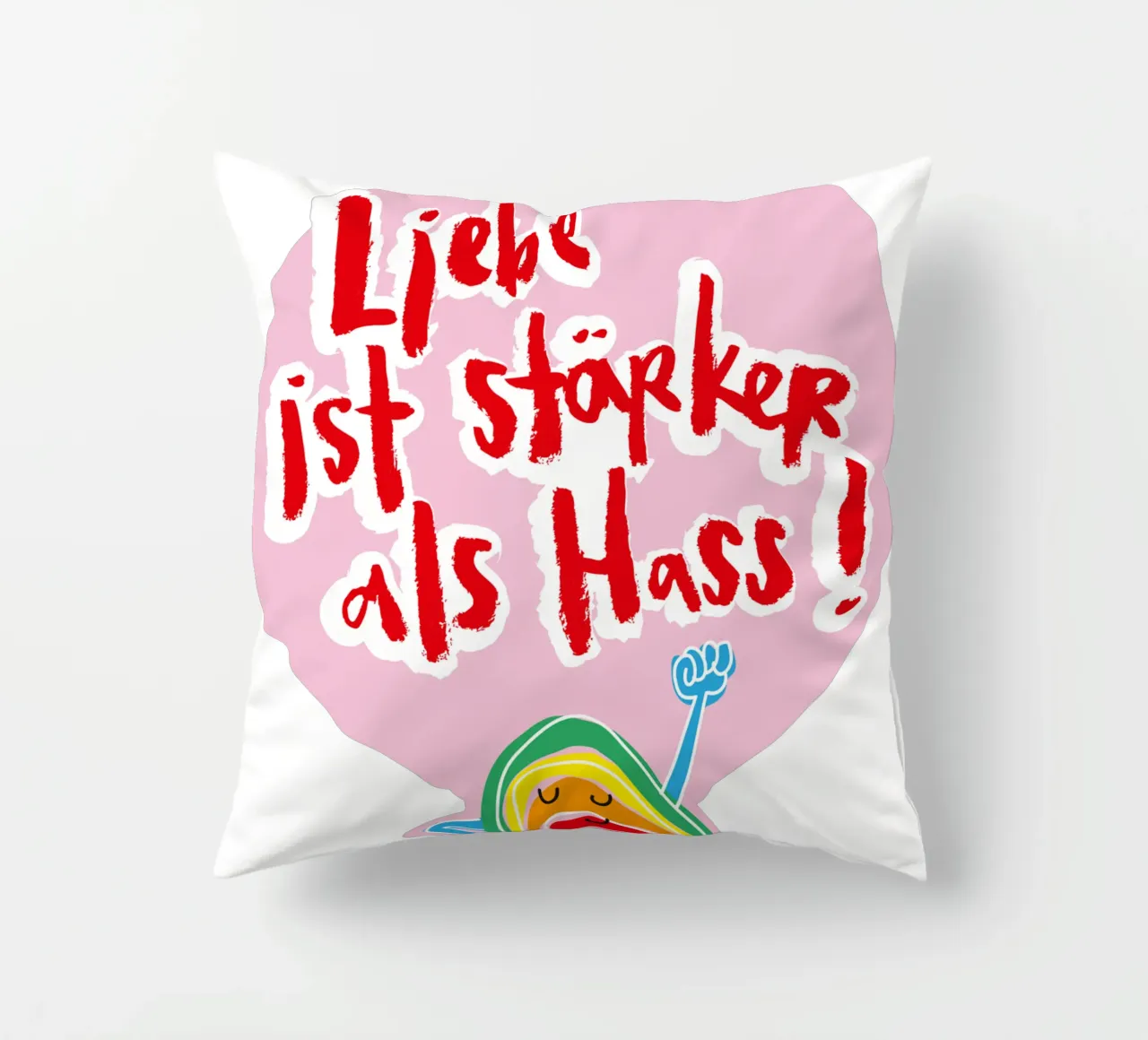 Mutiger Regenbogen cuscino da Brushmeetspaper