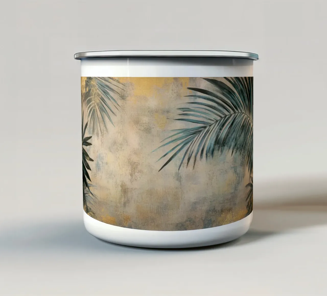 Foglie tropicali eleganti tazza in smalto da Modern Muse