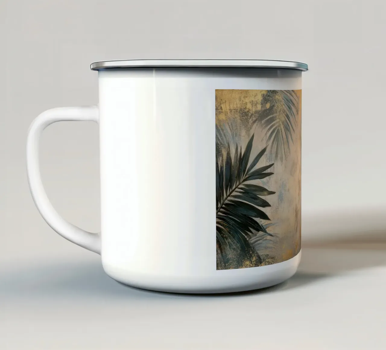 Foglie tropicali eleganti tazza in smalto da Modern Muse