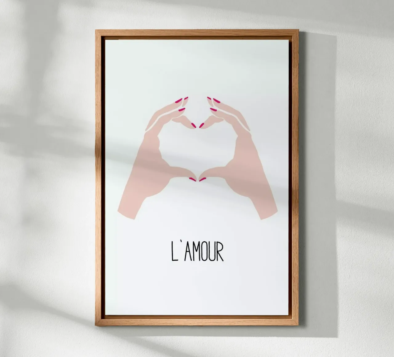 L'amour canvas with Floater frame by KRUTH DESIGN