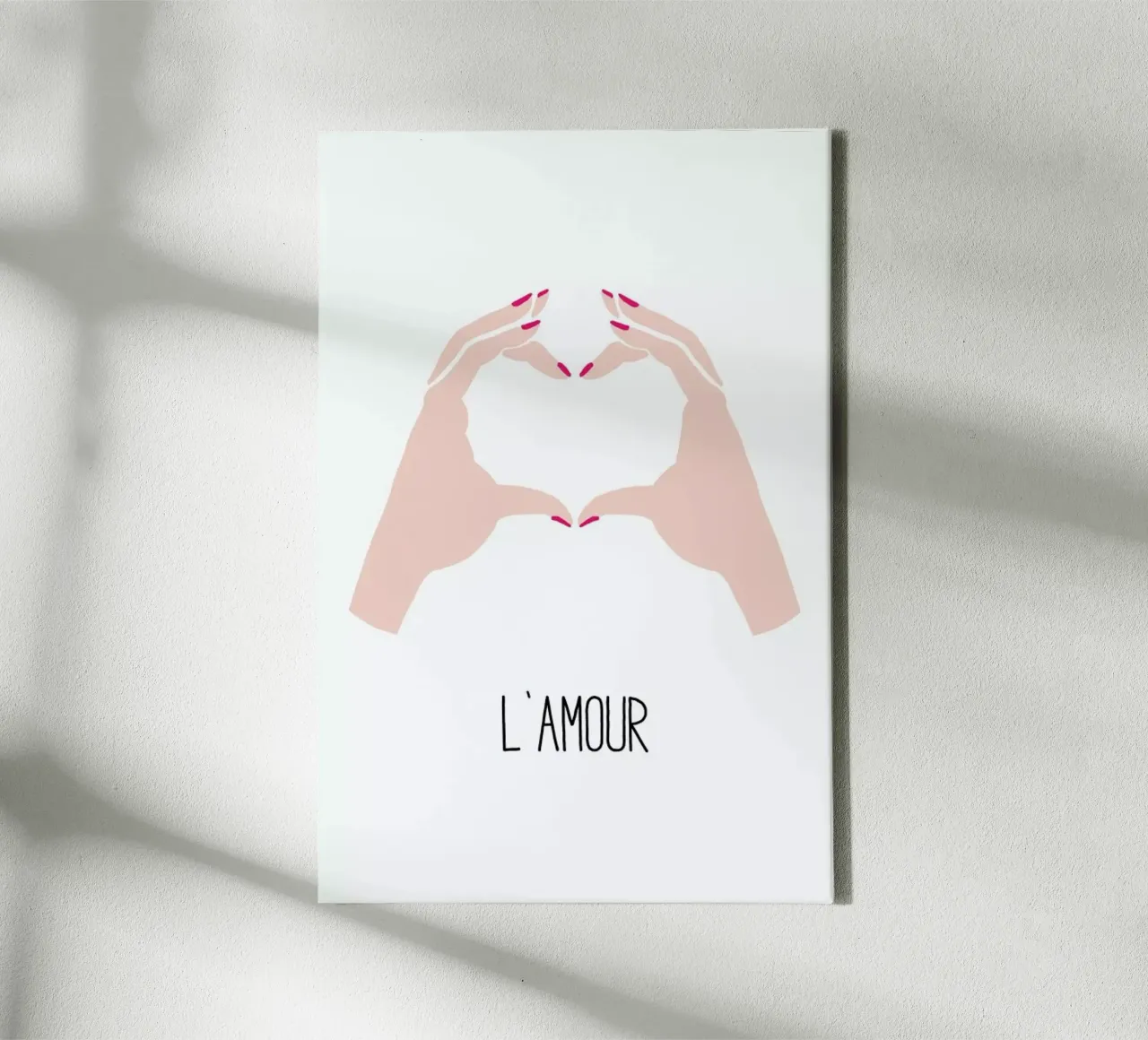 L'amour canvas with Floater frame by KRUTH DESIGN