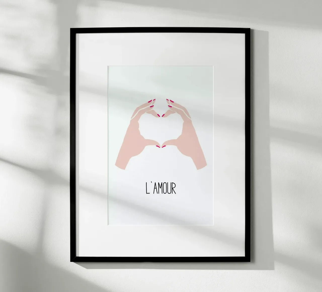 L'amour poster con telaio in legno da KRUTH DESIGN