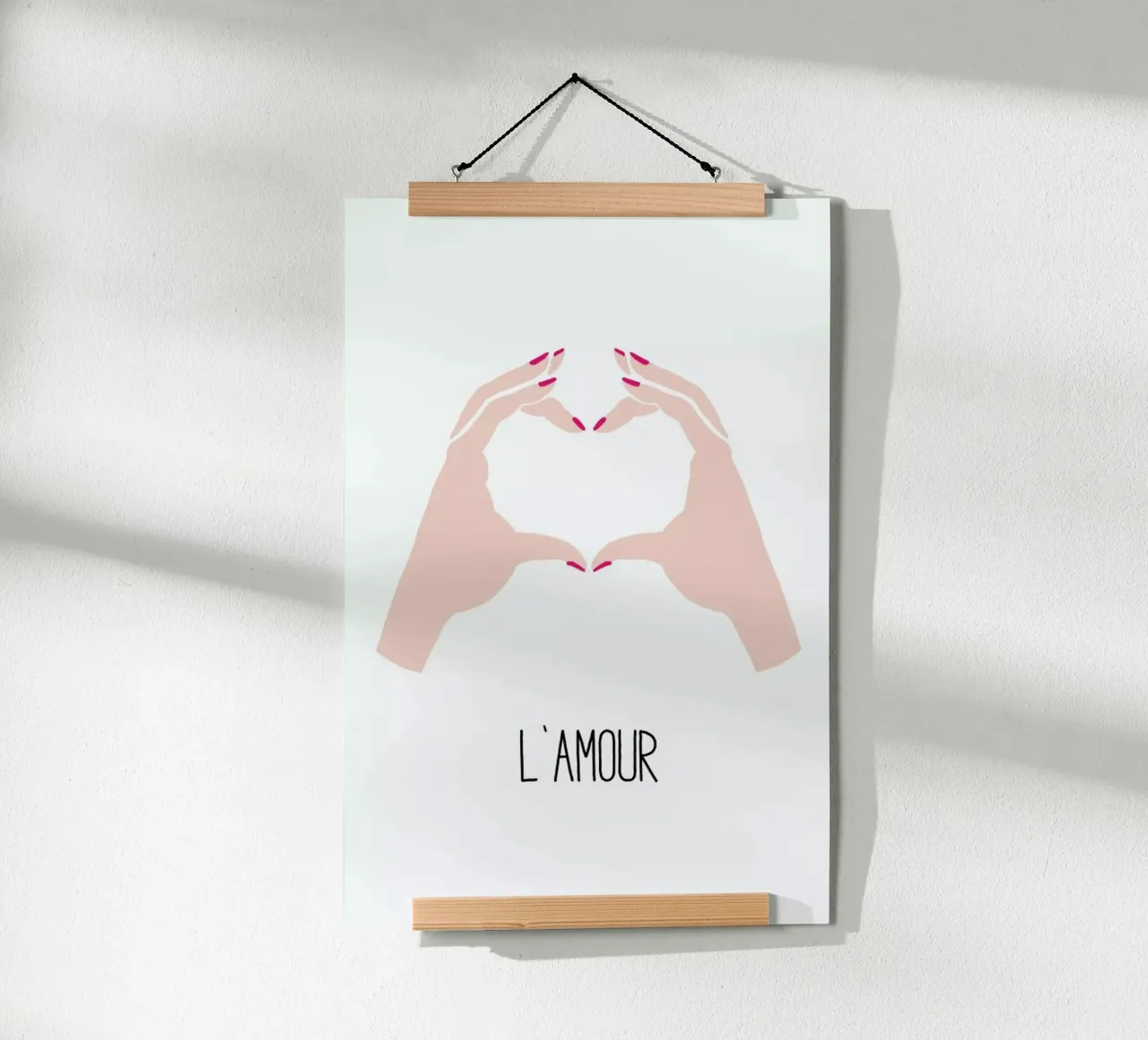 L'amour poster con telaio in legno da KRUTH DESIGN