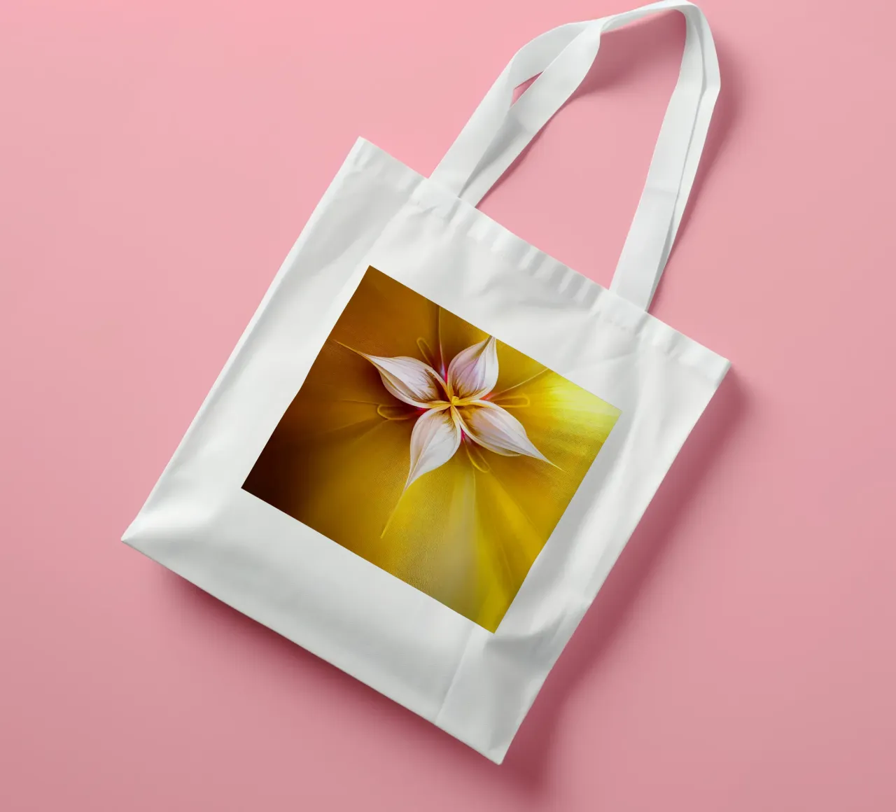 Macro Jasmine Flower borsa in juta da Bold Blooms