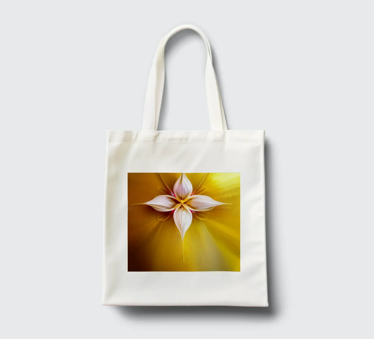 Macro Jasmine Flower borsa in juta da Bold Blooms