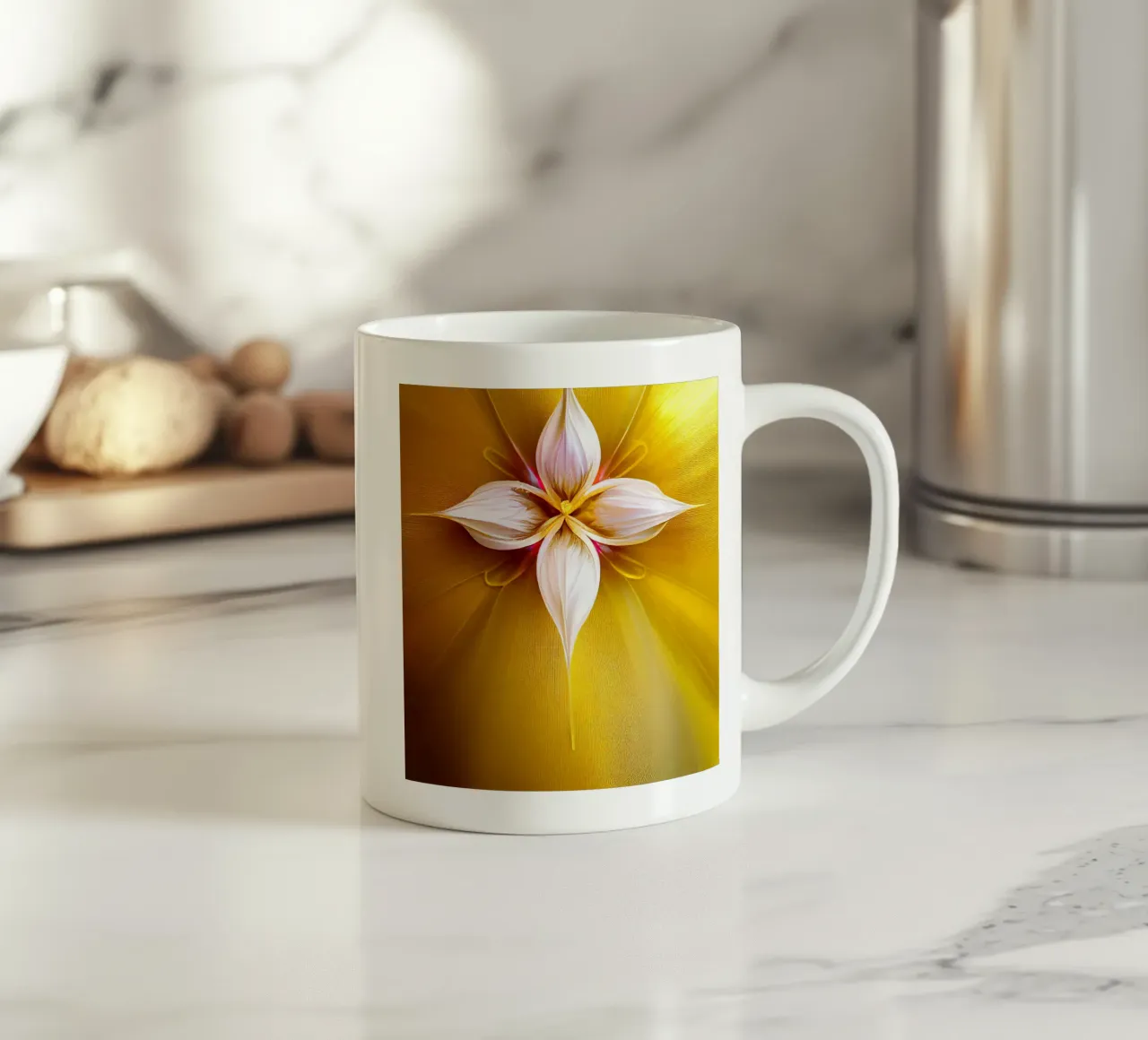 Macro Jasmine Flower tazza in ceramica da Bold Blooms