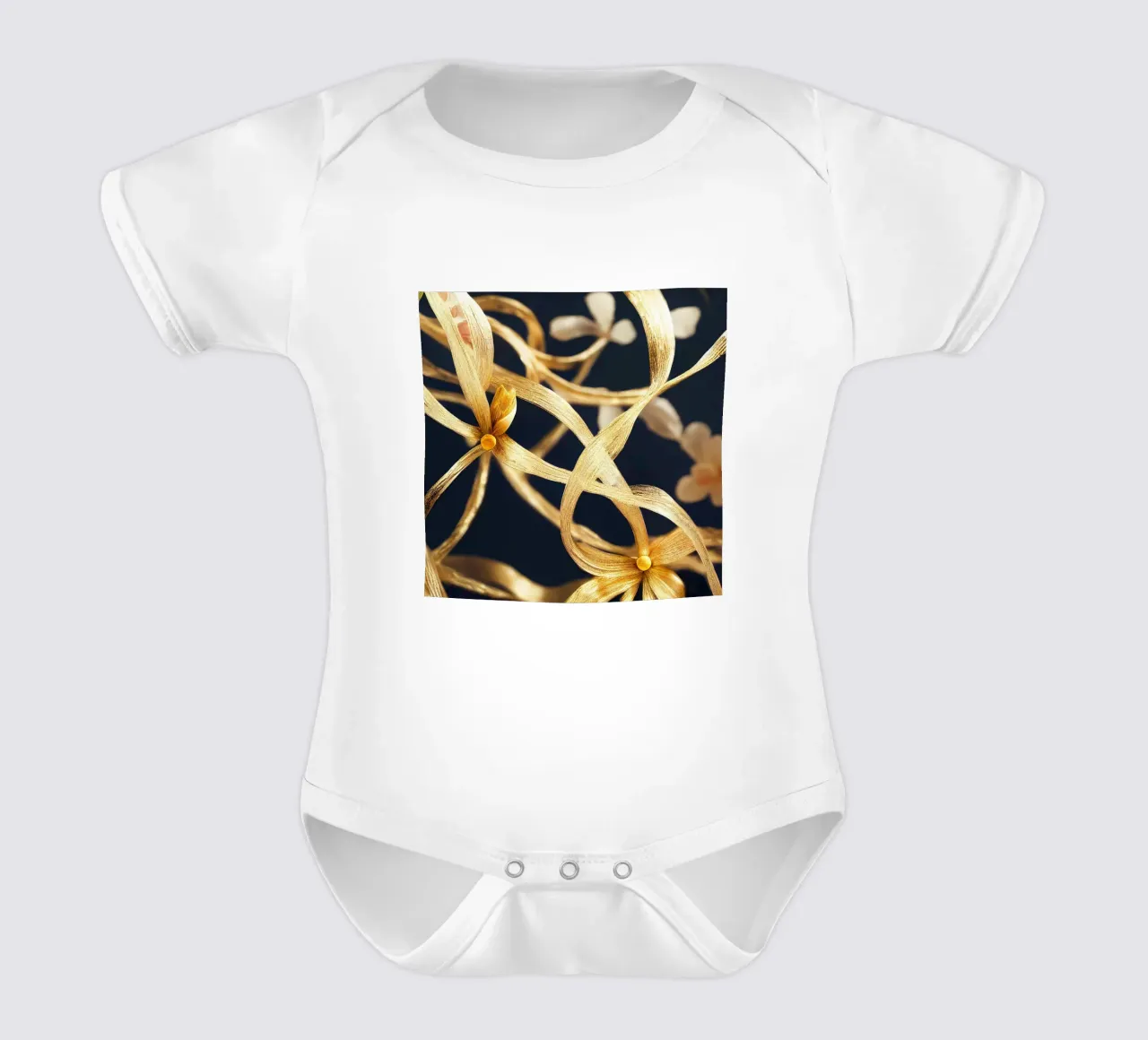 Macro Jasmine Flower body neonato maniche corte da Bold Blooms