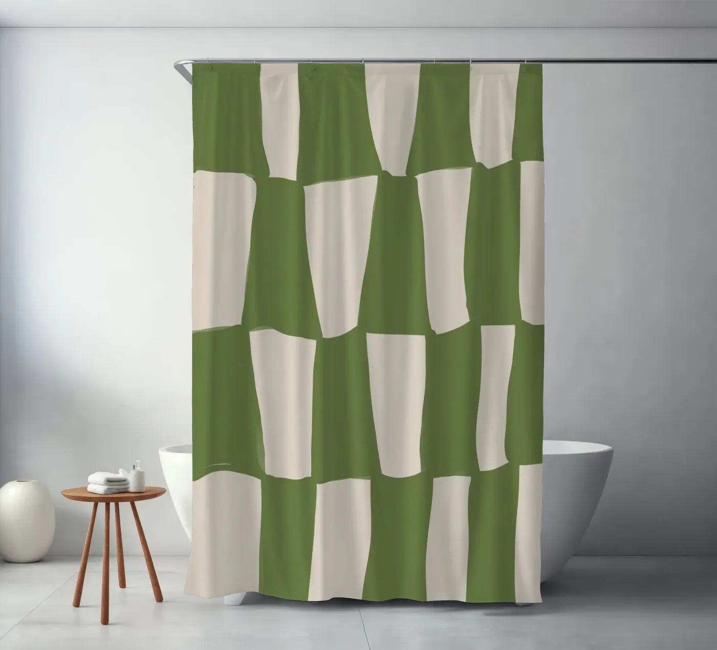 Green Pattern Duschvorhang von treechild