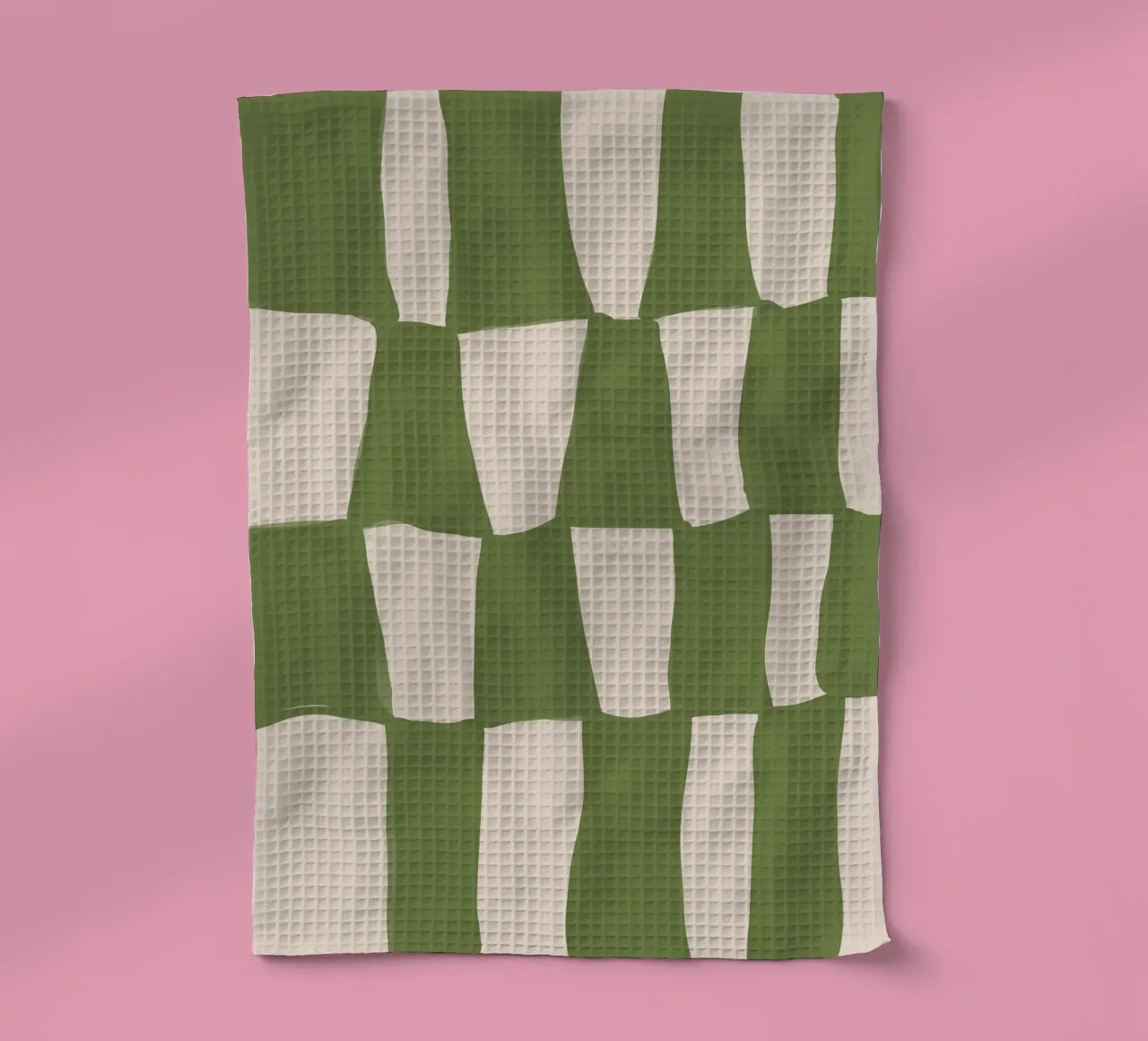 Green Pattern tea towel by treechild
