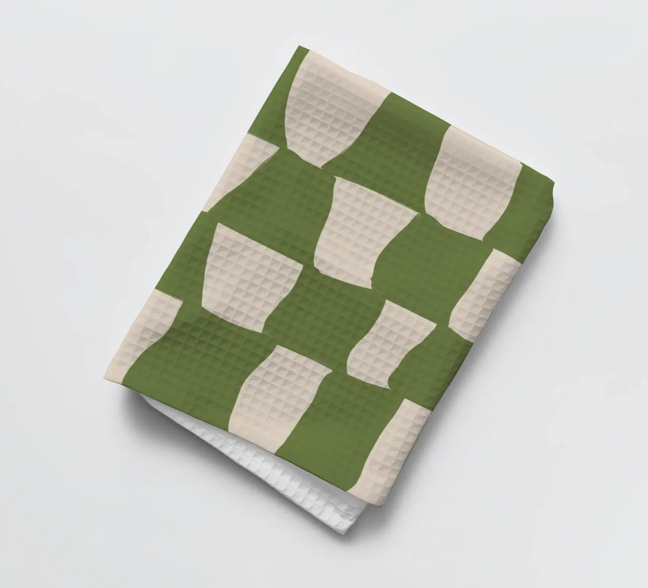 Green Pattern tea towel by treechild