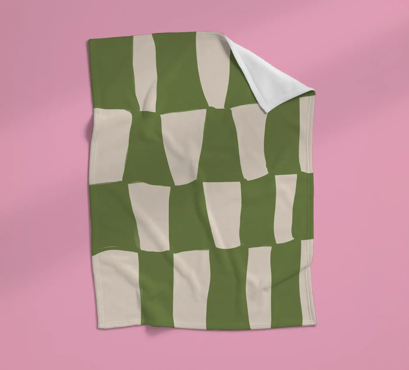 Green Pattern fleece blanket by treechild