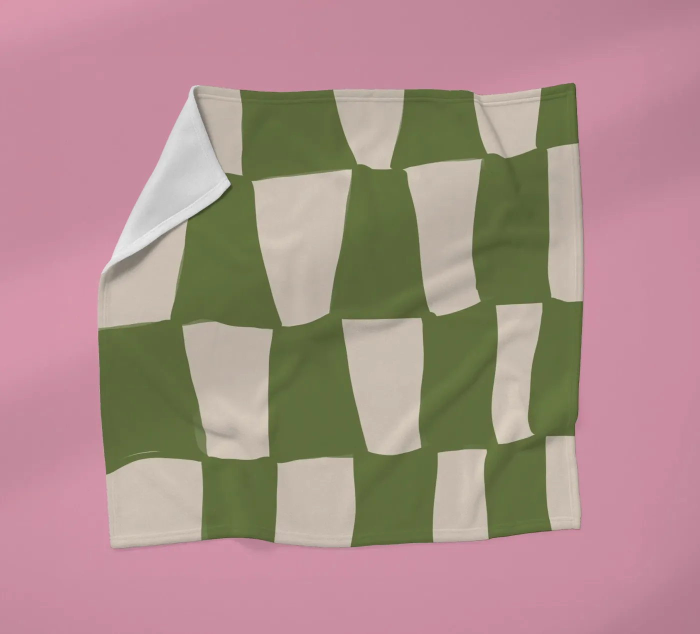 Green Pattern fleece blanket by treechild