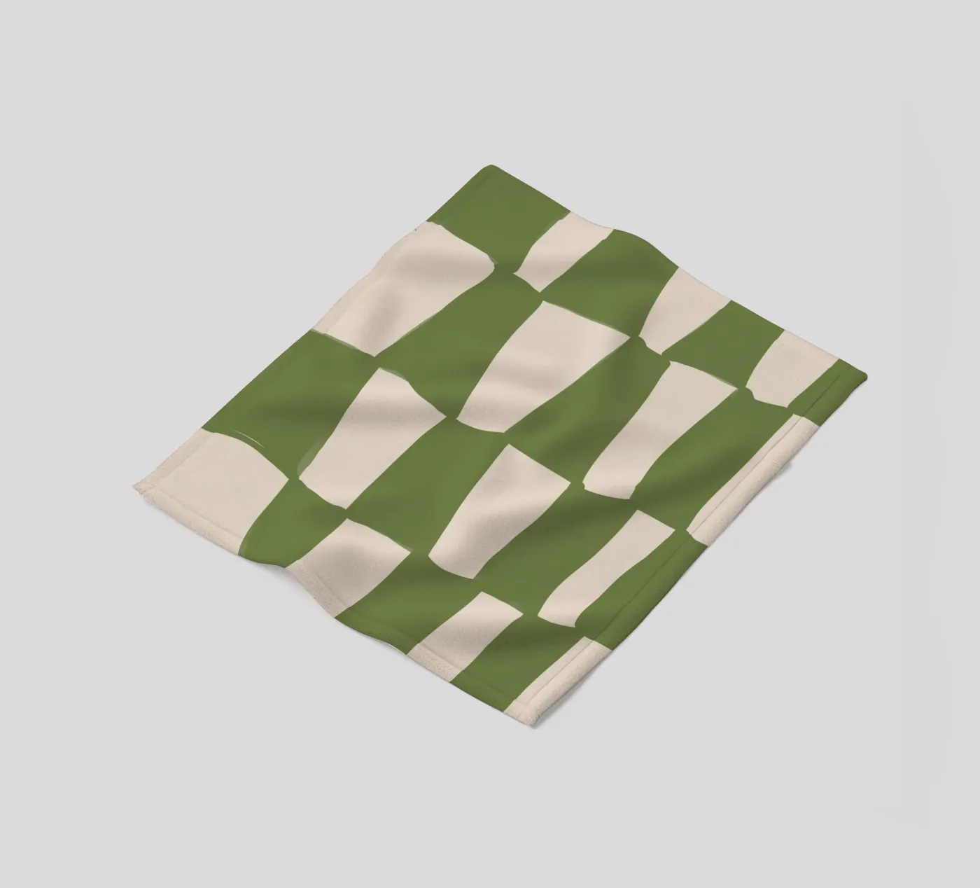 Green Pattern fleece blanket by treechild