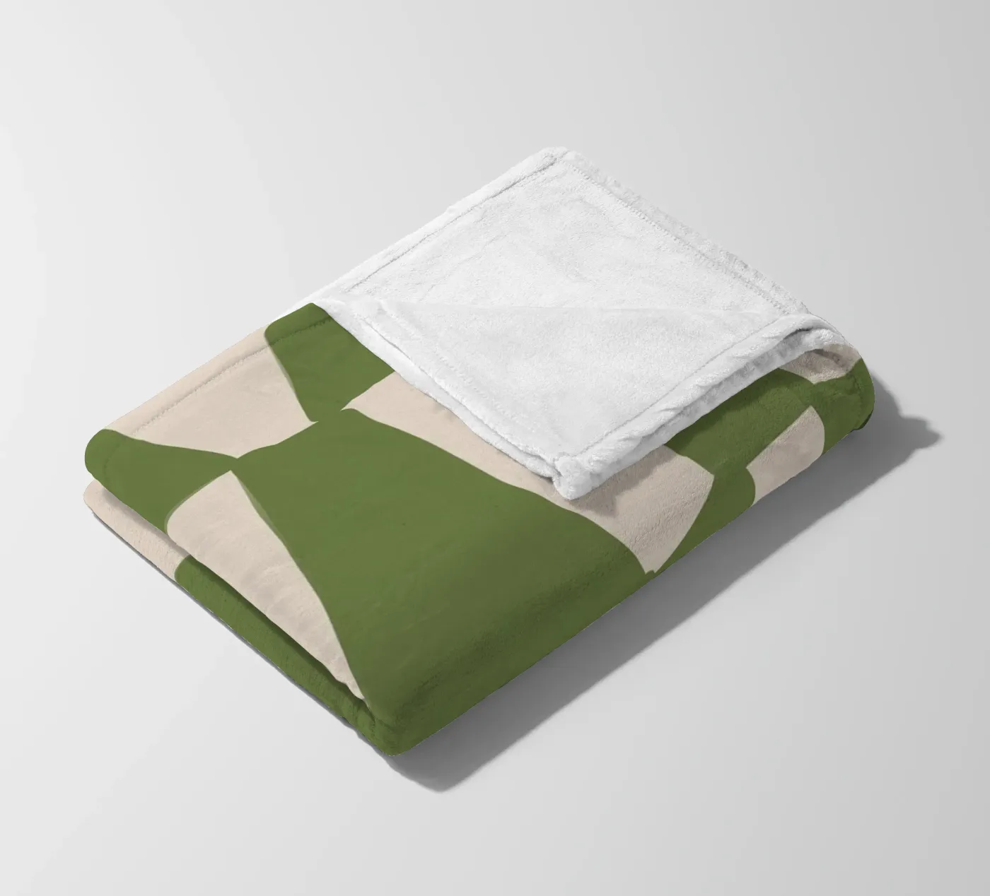 Green Pattern fleece blanket by treechild