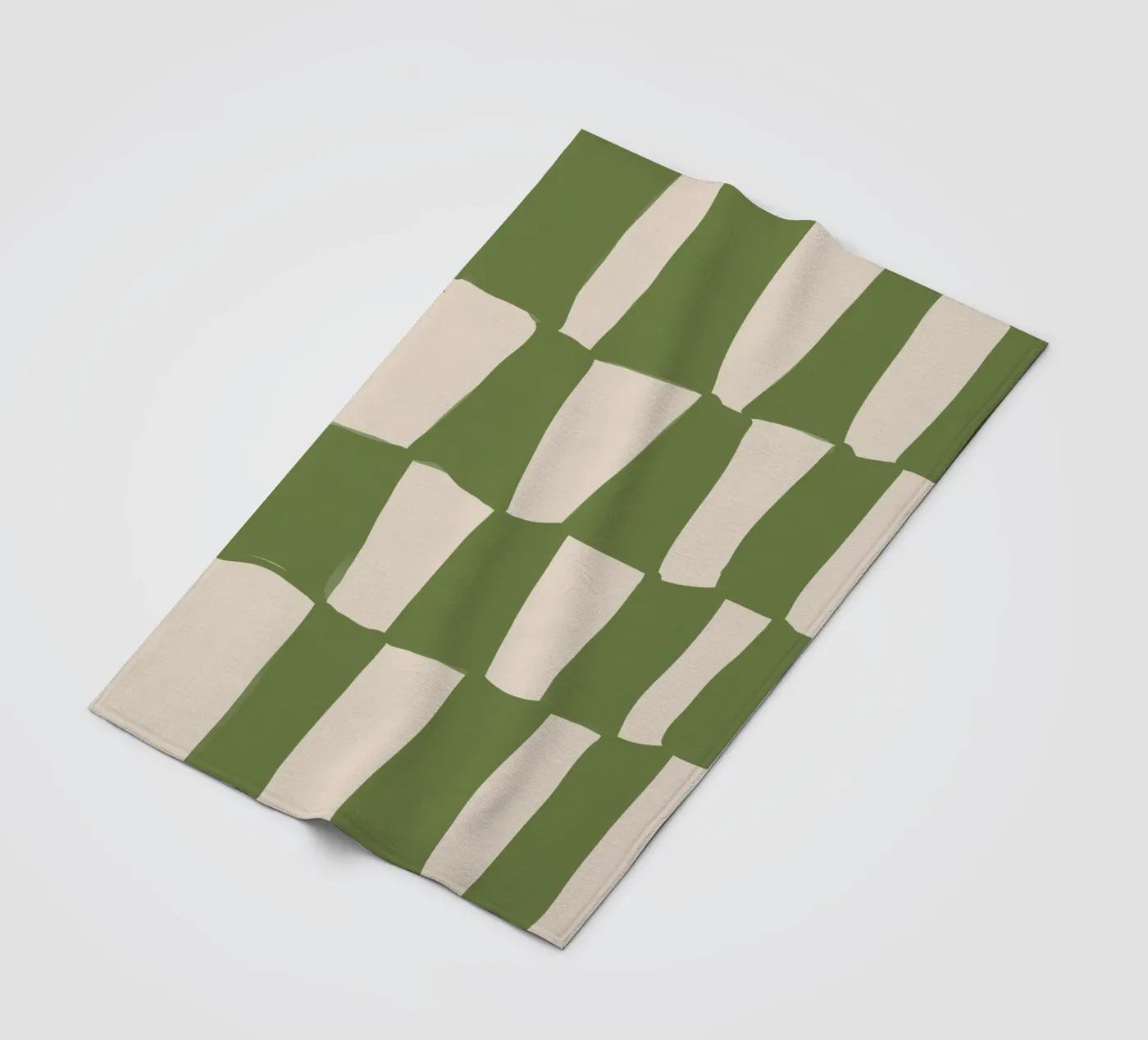 Green Pattern fleece blanket by treechild