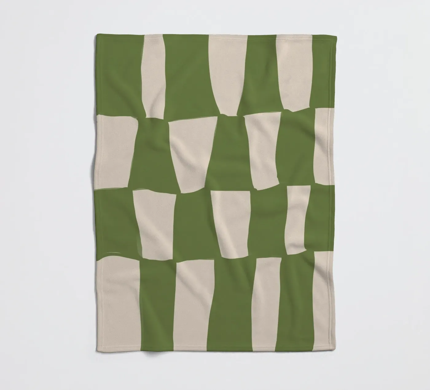 Green Pattern fleece blanket by treechild