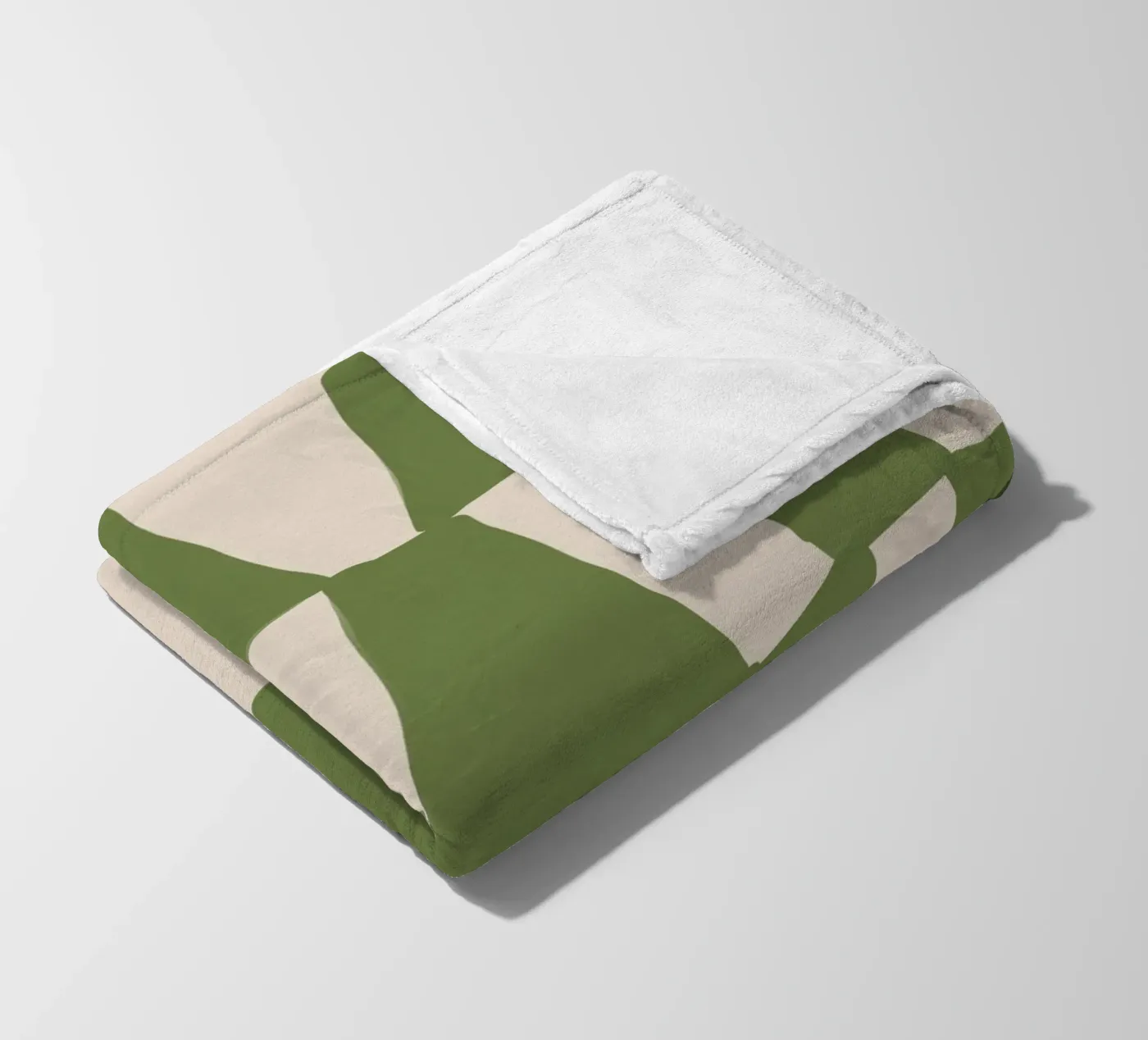 Green Pattern fleece blanket by treechild