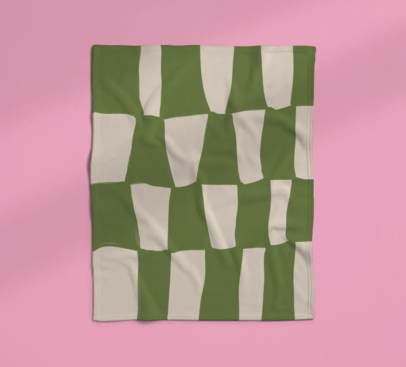 Green Pattern fleece blanket by treechild