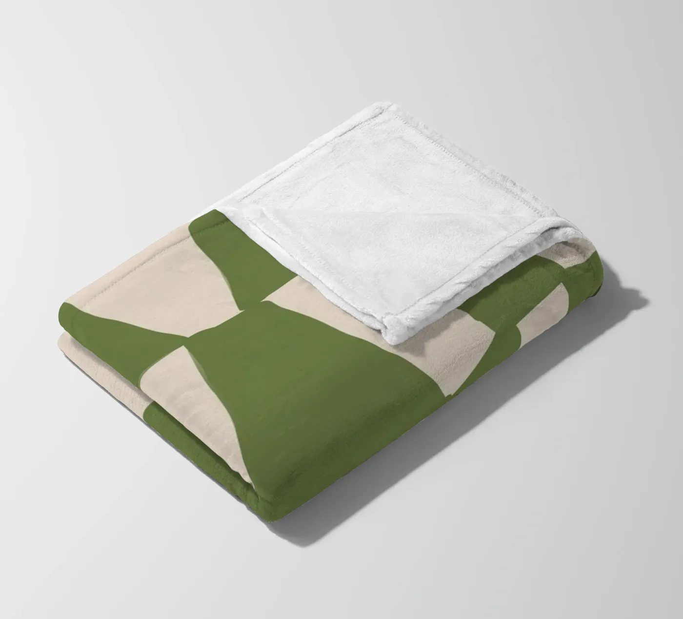 Green Pattern fleece blanket by treechild