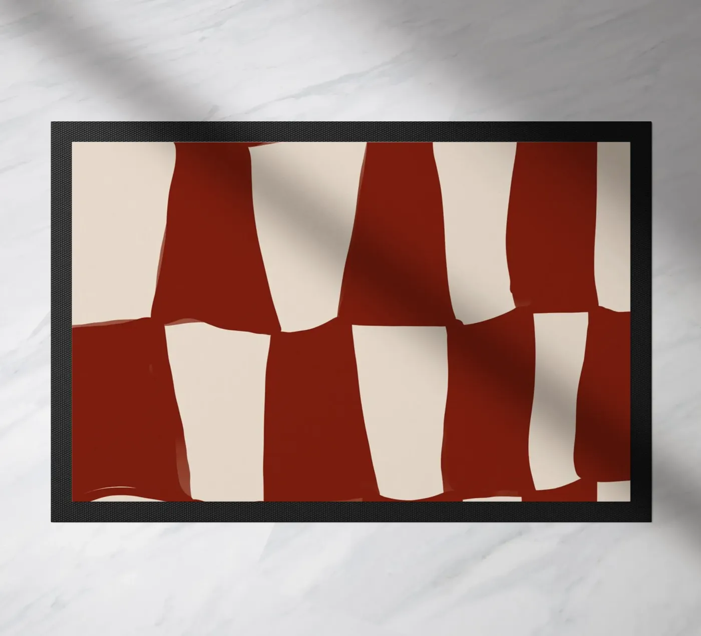 Red Pattern doormat by treechild