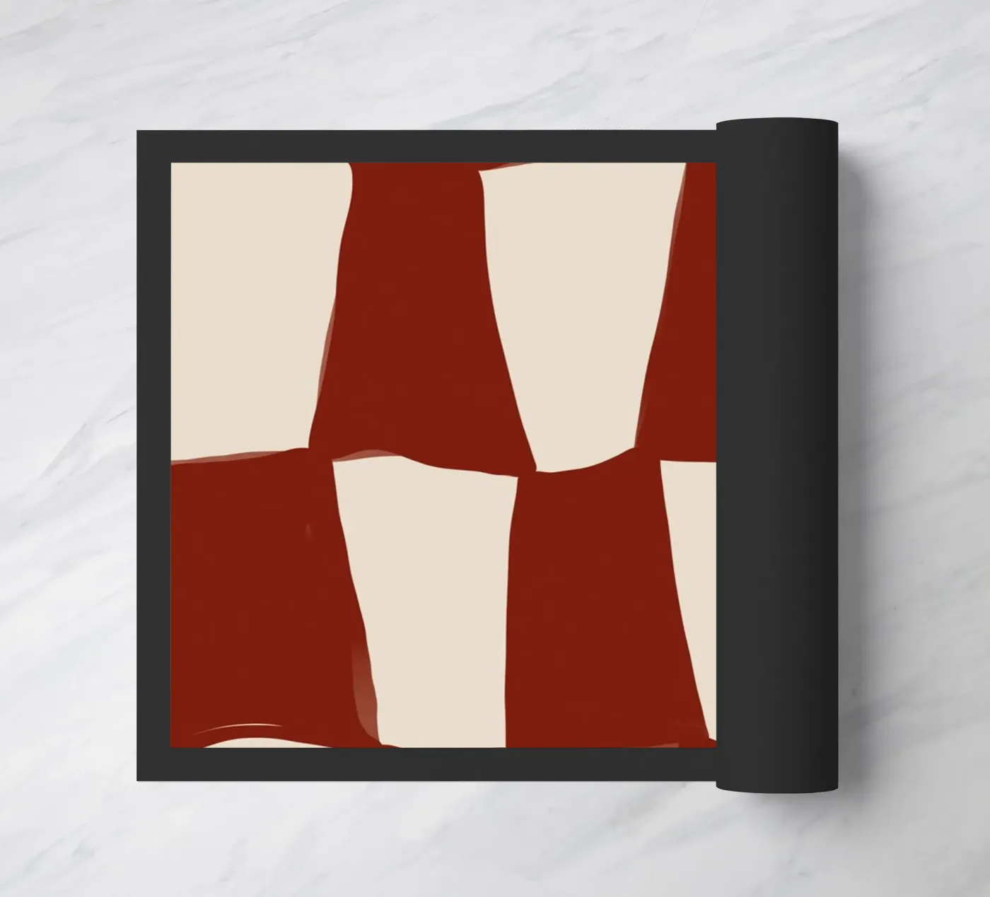 Red Pattern doormat by treechild