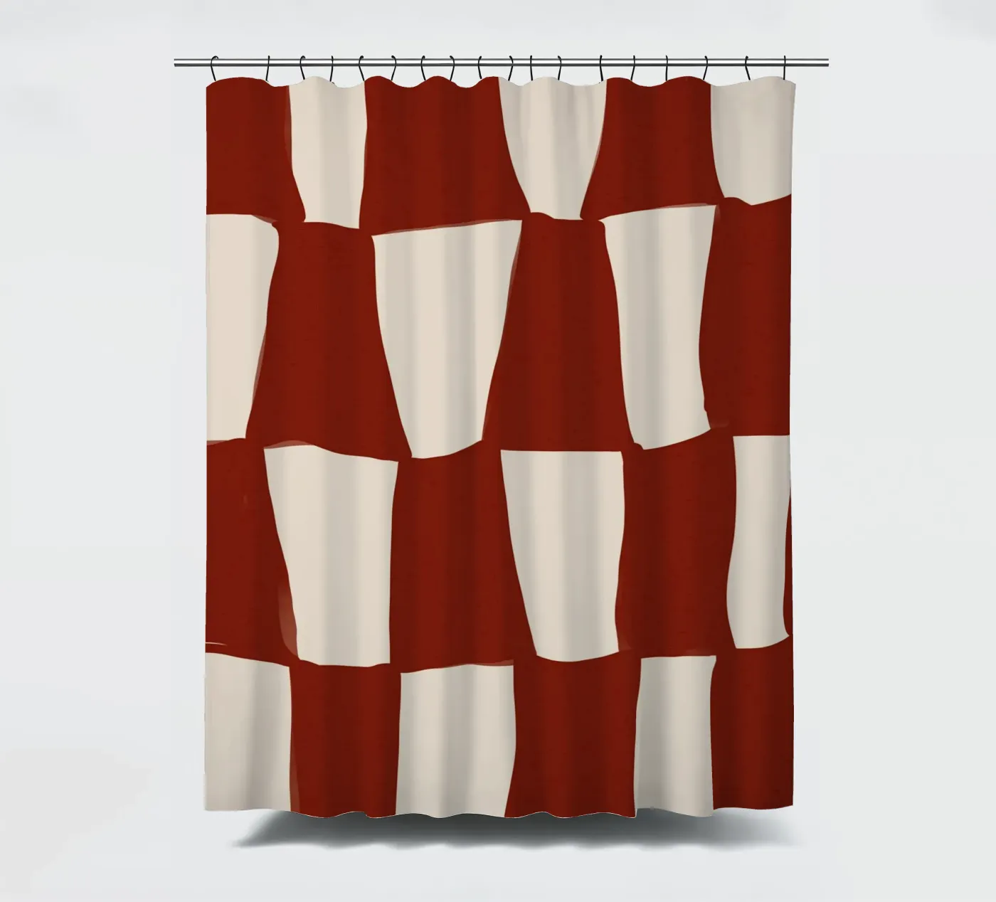 Red Pattern Duschvorhang von treechild