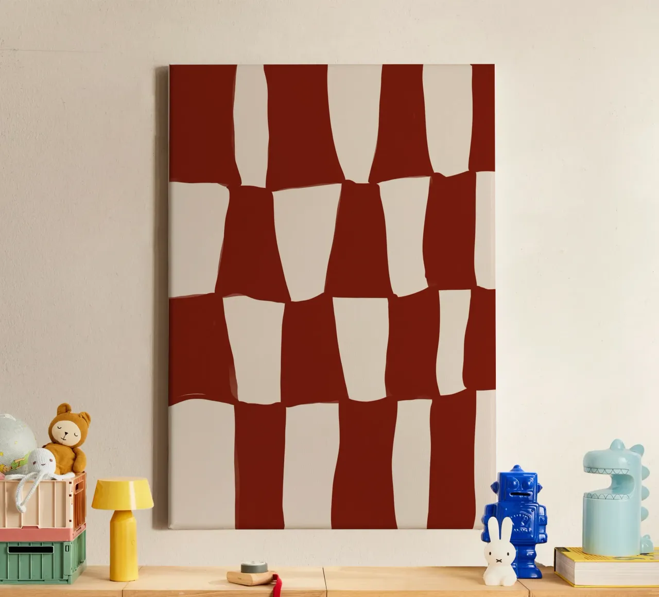 Red Pattern canvas van treechild