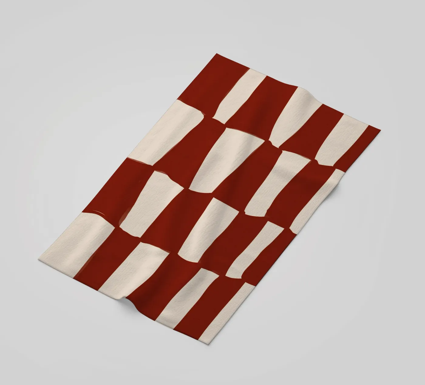 Red Pattern Strandtuch von treechild