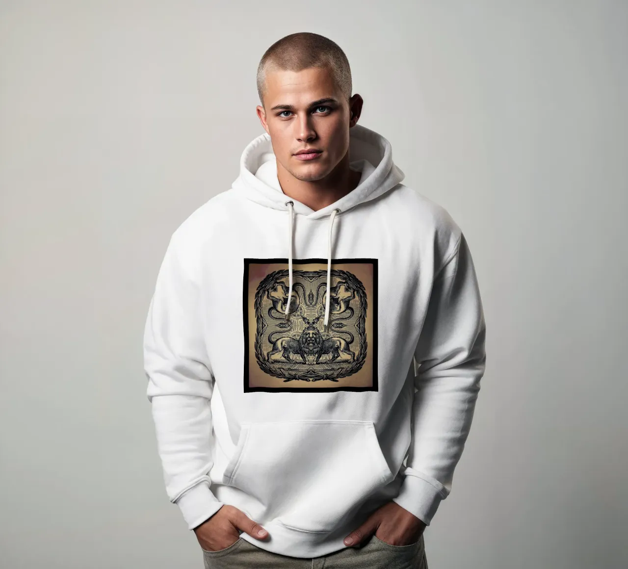 Creeping From Behind felpa con cappuccio da Ballack Art House