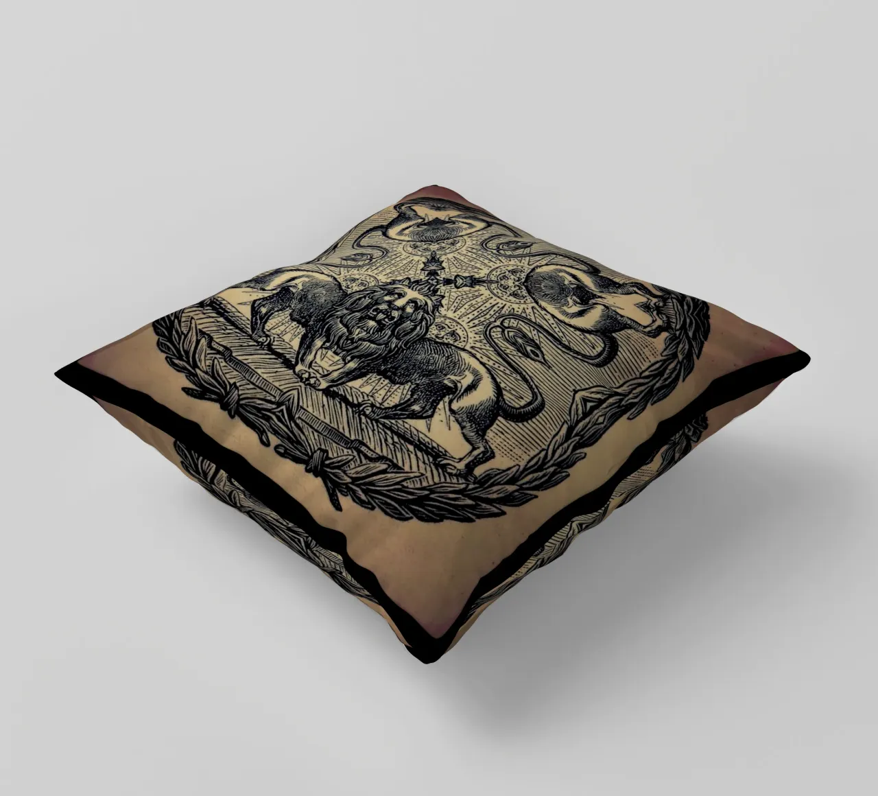 Creeping From Behind decorative cushion by Ballack Art House