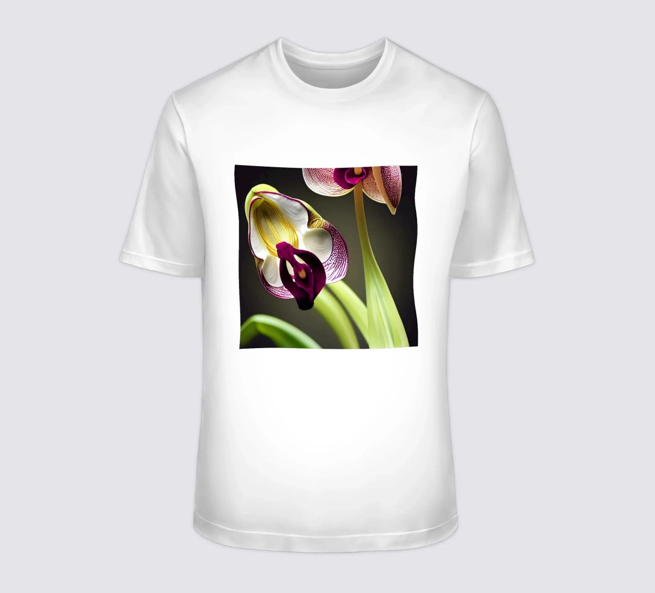 Macro fiore di orchidea Ladys Slipper t-shirt da Bold Blooms