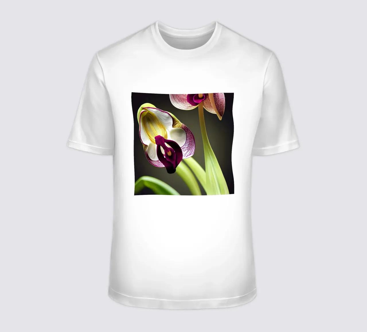 Fleur d'orchidée Macro Ladys Slipper t-shirt de Bold Blooms